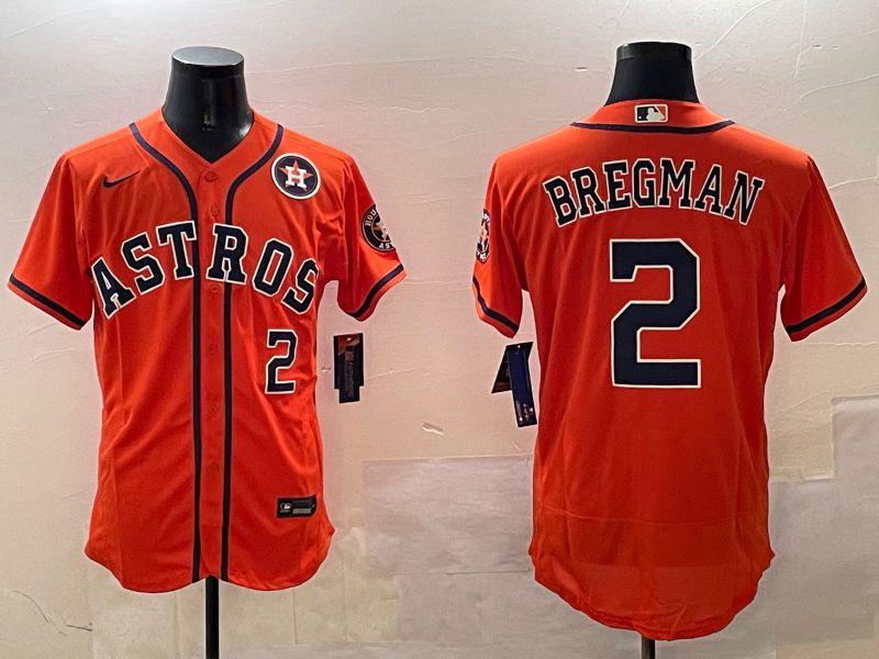 Men Houston Astros #2 Bregman Orange Elite 2025 Nike MLB Jersey style 2